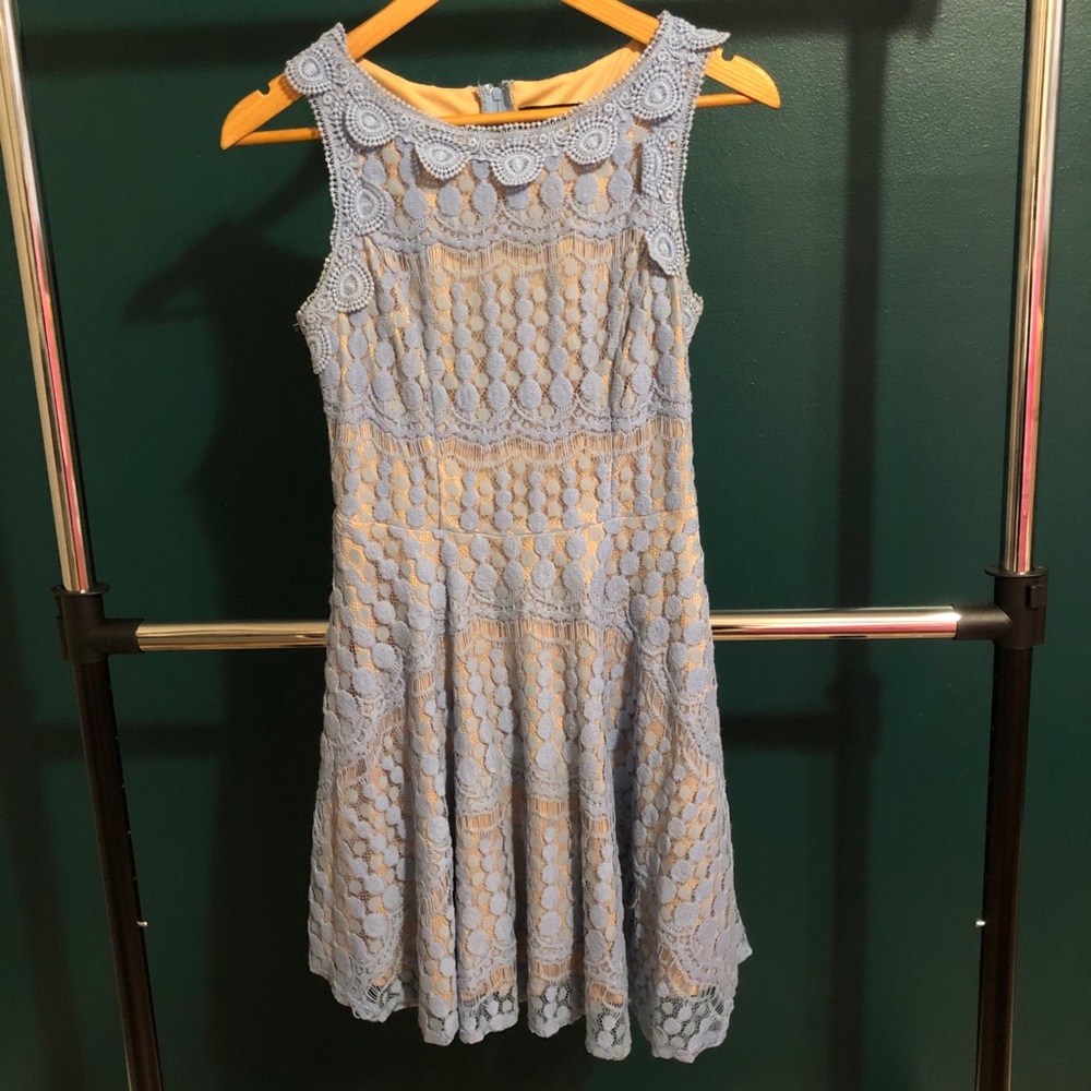 Jodi Christopher Blue Lace Dress
